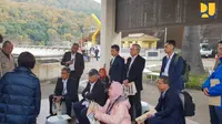 Menteri PUPR  Basuki Hadimuljono mengunjungi Amagase Dam Re-Development Project Tunnel dan Bendungan Yamaguchi, di Jepang. Dok Kementerian PUPR.