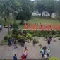 Alun - alun Malang berusia seabad lebih dan kini jadi salah satu taman modern di Kota Malang (Liputan6.com/Zainul Arifin)