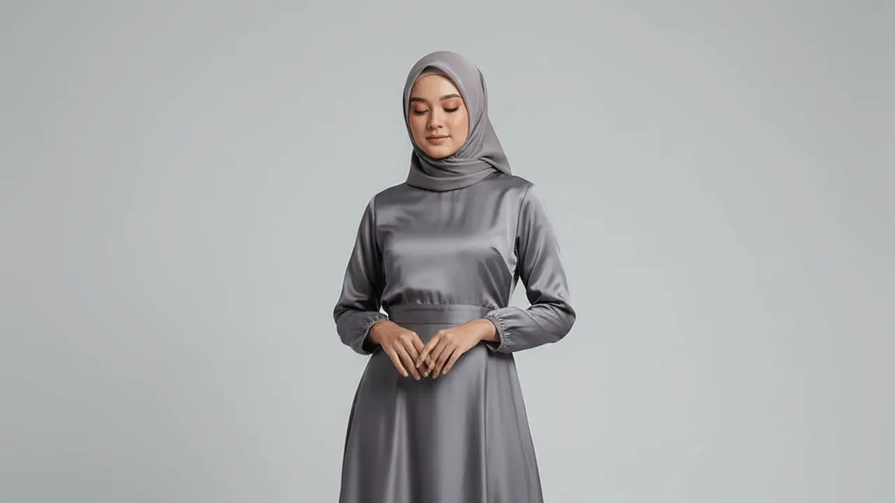 Model Gamis Simpel untuk Pinggul Besar yang Elegan by Gemini
