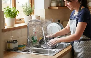 7 Ide Kreatif Penghalang Cipratan Air pada Area Cuci Piring, Dapur Tetap Kering dan Rapi
