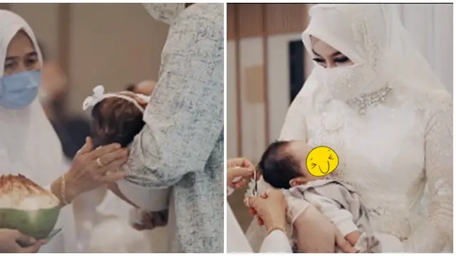 6 Momen Akikah Anak Kembar Guntur Triyoga dan Apris Devita, Dekorasi Serba Putih