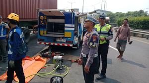 Lalin Tol JORR Berangsur Pulih usai Tabrakan Beruntun
