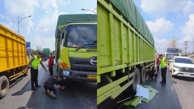 Mahasiswi Tewas Terlindas Truk Tronton saat Menyalip di Jalinsum Lampung Tengah