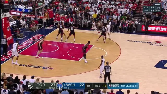 VIDEO : Cuplikan Pertandingan Playoffs NBA, Wizards 122 vs Raptors 103