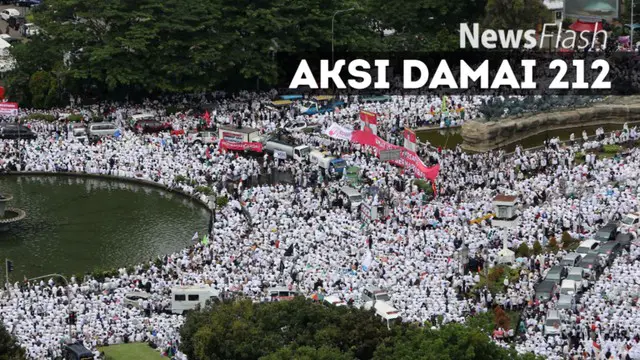 NEWS FLASH: Massa Demo 2 Desember Bergerak, Lalu Lintas di Kawasan Bundaran HI Padat