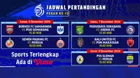 Jadwal dan Siaran Langsung BRI Liga 1 2024/2025 Pekan 13 di Vidio