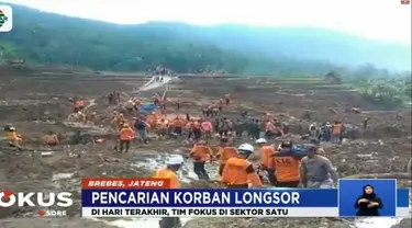 Menurut Kepala Basarnas Jawa Tengah Nur Isrodin, keputusan ini merupakan kesepakatan bersama antara Satgas penanganan bencana longsor, Pemkab Brebes, dan keluarga korban.