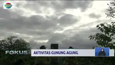 Hingga Sabtu (30/6), aktivitas Gunung Agung terpantau menurun terlihat dari asap kawah yang mulai menipis.