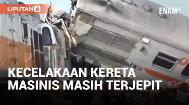 Masinis Masih Terjepit dalam Tabakran KA Turangga dengan Commuterline Bandung Raya