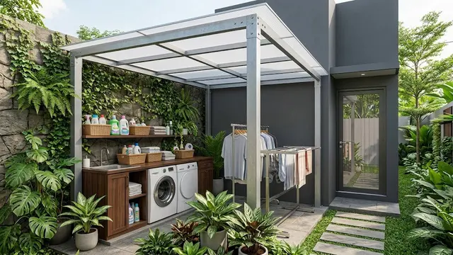 Inspirasi Pergola untuk Area Cuci dan Jemur