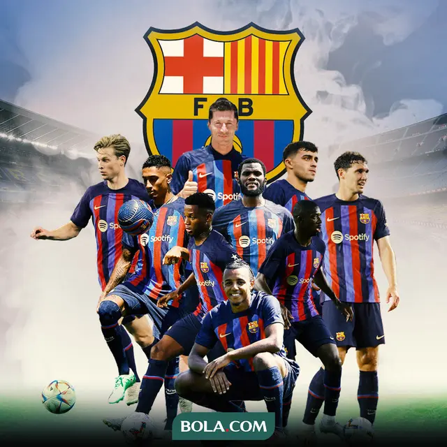 Barcelona - Ilustrasi bintang-bintang Barcelona