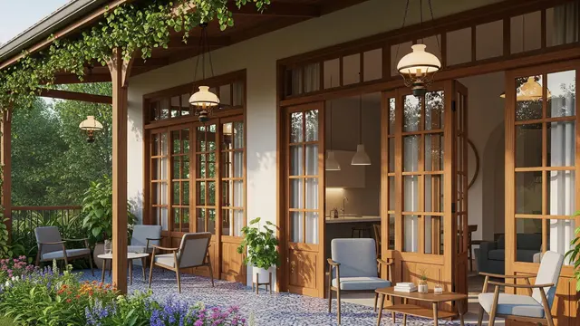 Rumah Jadul Vintage dengan Teras Penuh Tanaman