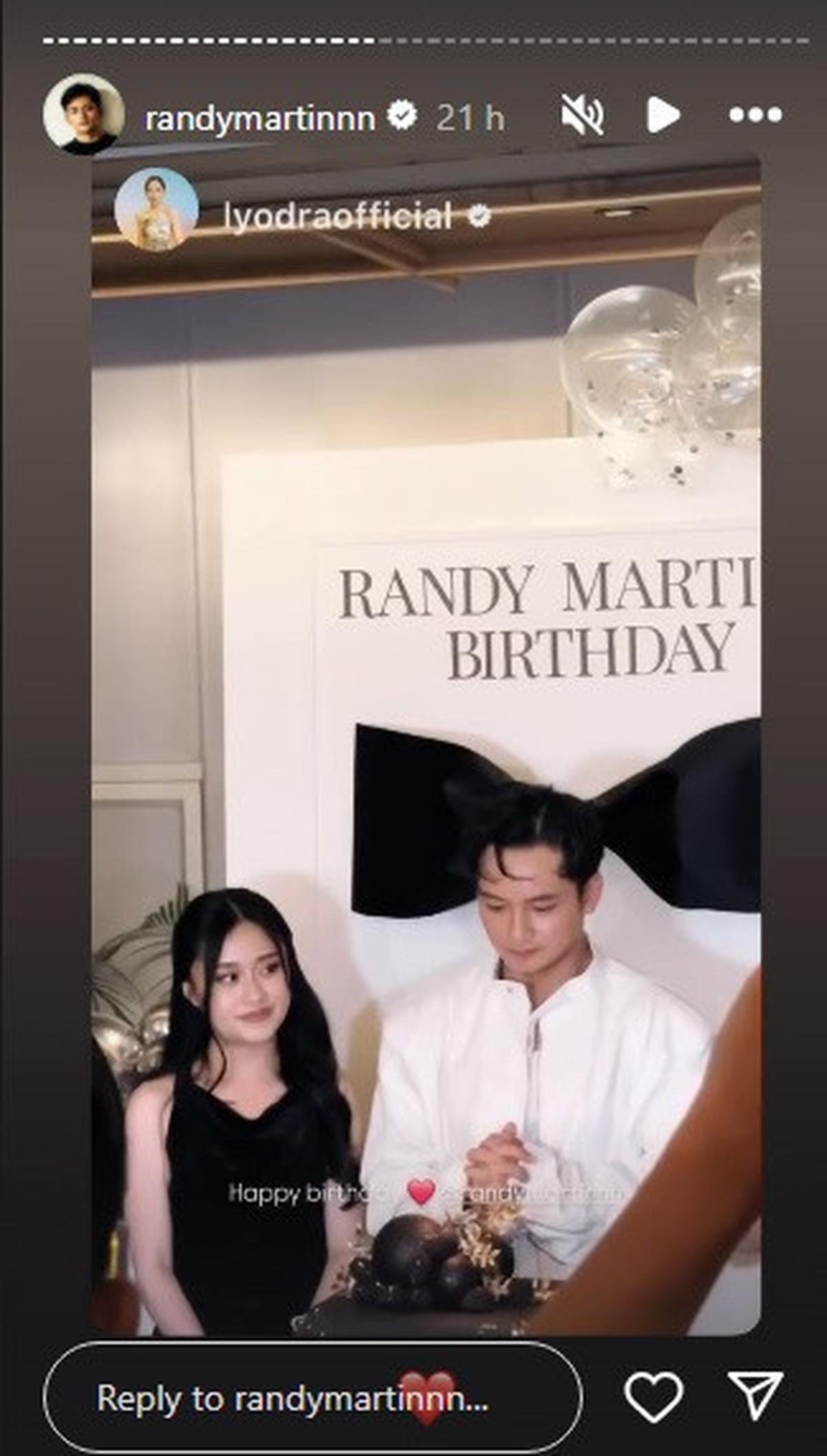 Randy Martin Rayakan Ulang Tahun ke-26, Jadi Momen Go Public dengan Lyodra Ginting