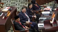 Ketua Umum DPP Partai Golkar Airlangga Hartarto saat hadir di Gedung MK, Jakarta. (Tim News).