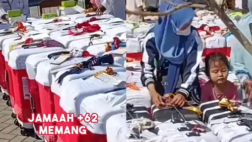 Kebiasaan unik jemaah haji Indonesia menandai koper
