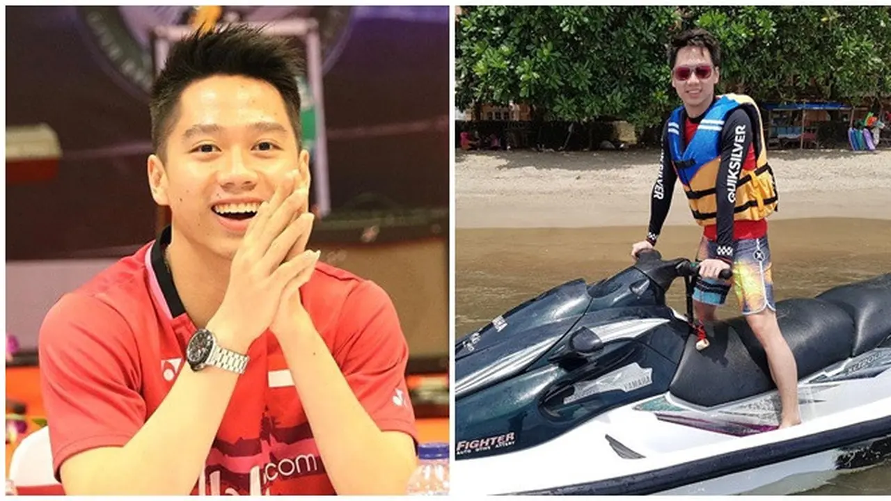 5 Aksi Kevin Sanjaya saat Main Jetski, Tak Hanya Jago Badminton