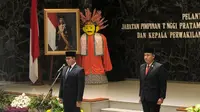 Gubernur Anies Baswedan melantik 15 pejabat baru di lingkungan Pemprov DKI Jakarta. (Ratu Annisaa Suryasumirat)