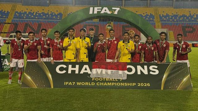 Indonesia Ukir Sejarah di Kejuaraan Dunia Sepak Bola 7x7 2026, Raih Medali Perak dan Depak Brasil