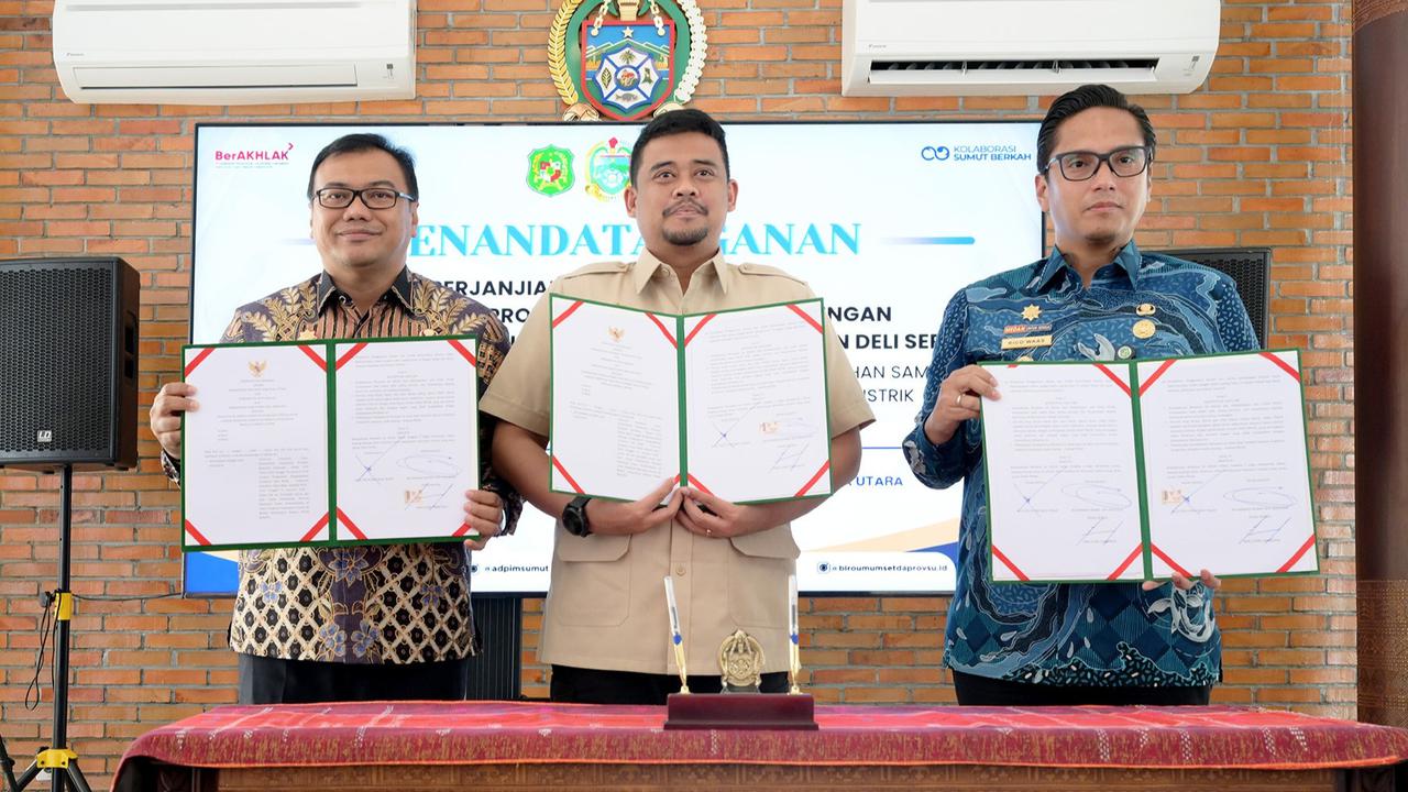 Bobby Nasution Teken Kesepakatan dengan Wali kota Medan & Bupati Deliserdang untuk Kelola Sampah Jadi Energi