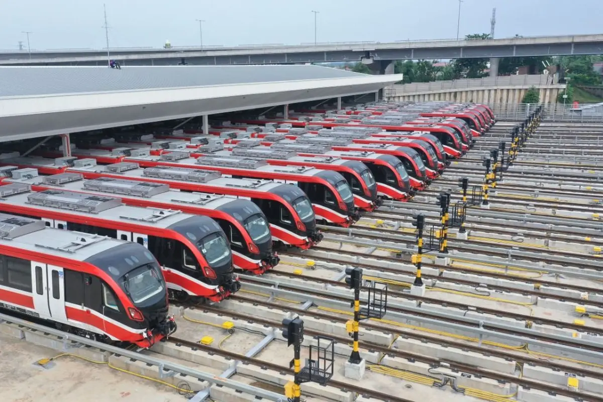 Depo LRT Jabodebek berlokasi di Kec. Bekasi Timur, Kab. Bekasi, dengan luas sekitar 100.000m2. (Dok PT KAI)