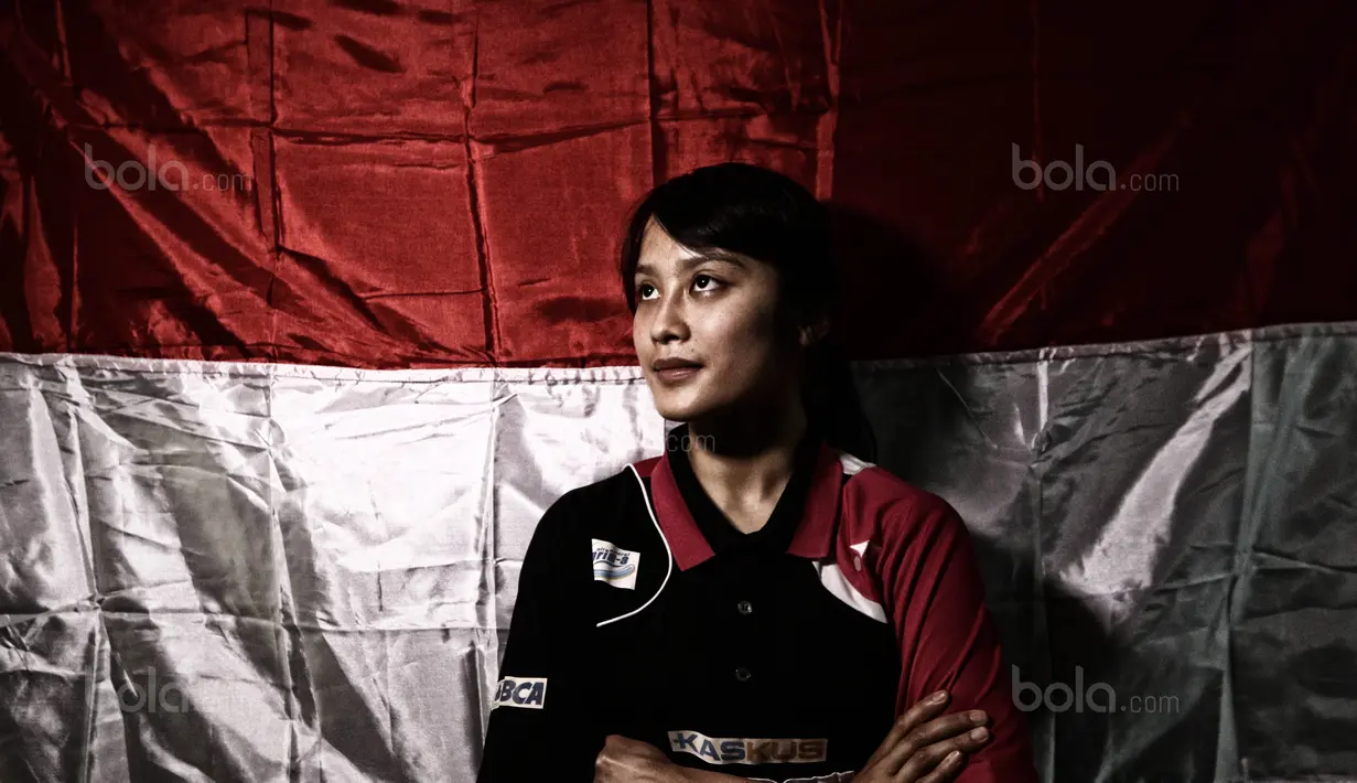 Atlet Bulutangkis Indonesia, Hana Ramadini salah satu harapan Indonesia pada SEA Games 2017 saat berlatih di Cipayung, Jakarta Timur, Senin (14/8/2017). Ramadini bermain pada nomor Tunggal Putri. (Bola.com/Nicklas Hanoatubun)