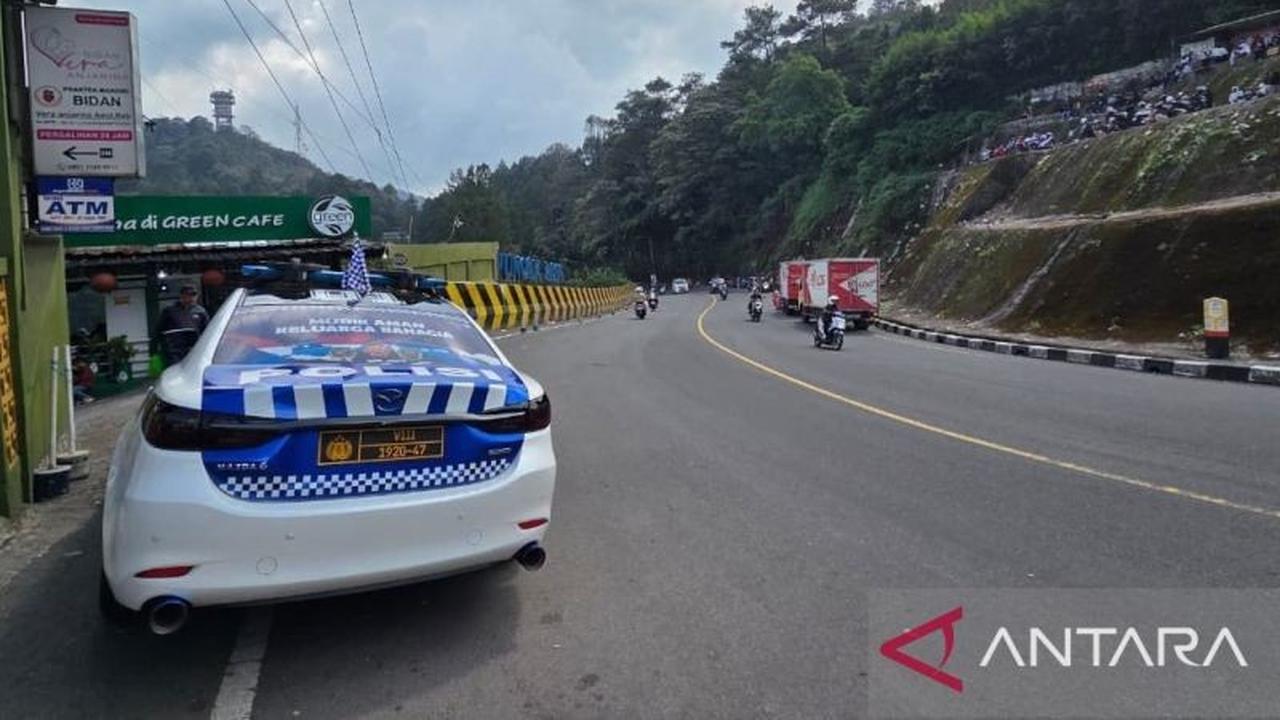 Polres Cianjur Terapkan Dua Kali Sistem Satu Arah di Puncak Cianjur Saat Arus Balik Lebaran