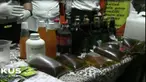 Polisi amankan ratusan miras oplosan yang mematikan beserta sejumlah bahan tambahan seperti alkohol 90 persen, minuman penambah stamina, serta ginseng.