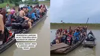 Viral Pelajar Naik Getek, Bupati Lampung Timur Berdalih Belum Mampu Bikin Jembatan