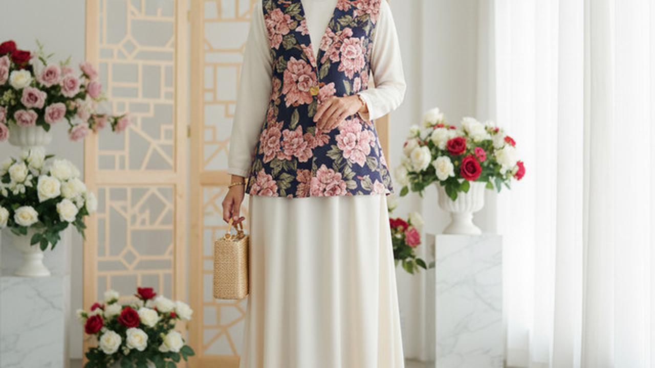 7 Model Gamis Terbaru Kombinasi Rompi, Tampil Modis dan Elegan untuk Segala Acara