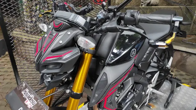 Aksesoris pelindung Yamaha MT15 (Arief A/Liputan6.com)