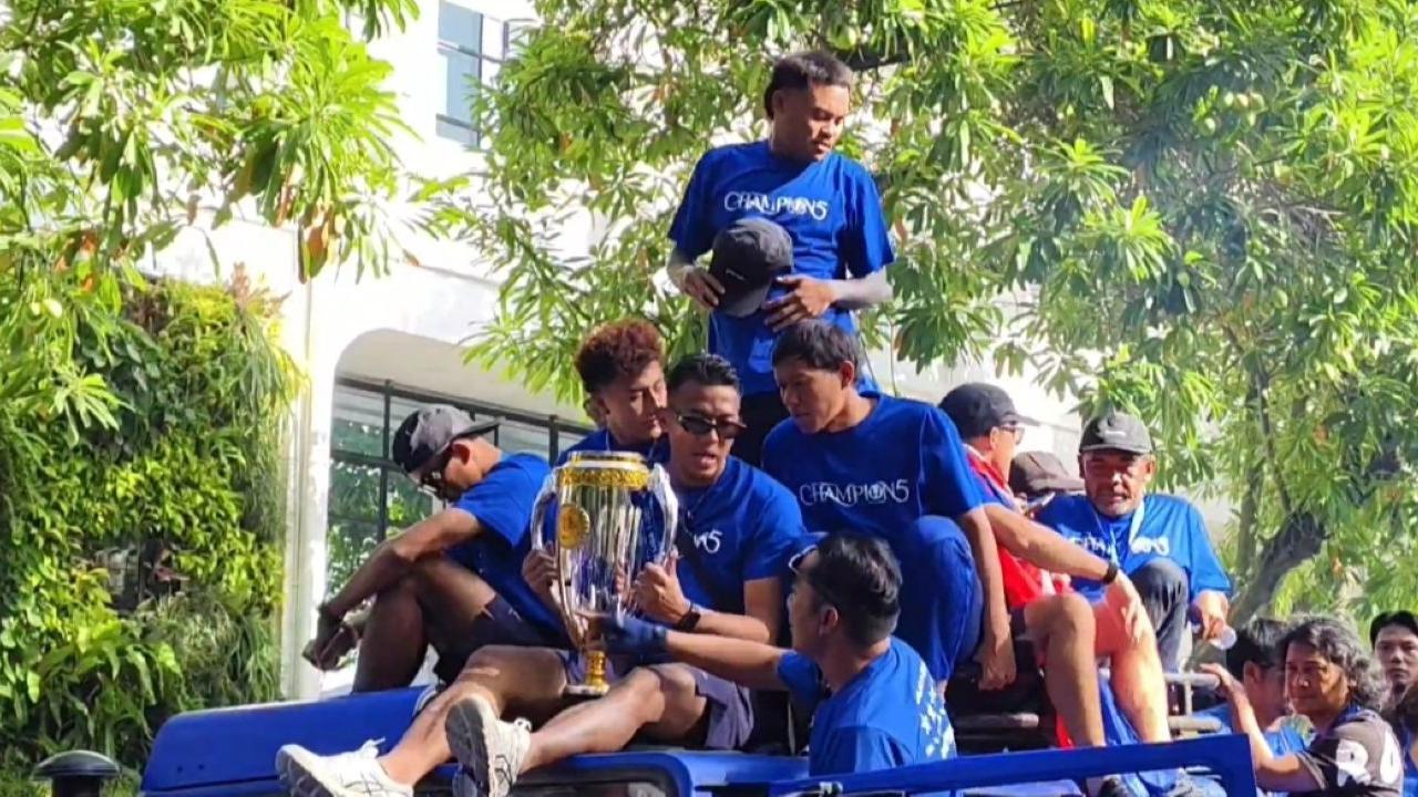 Pawai kemenangan Persib di Bandung
