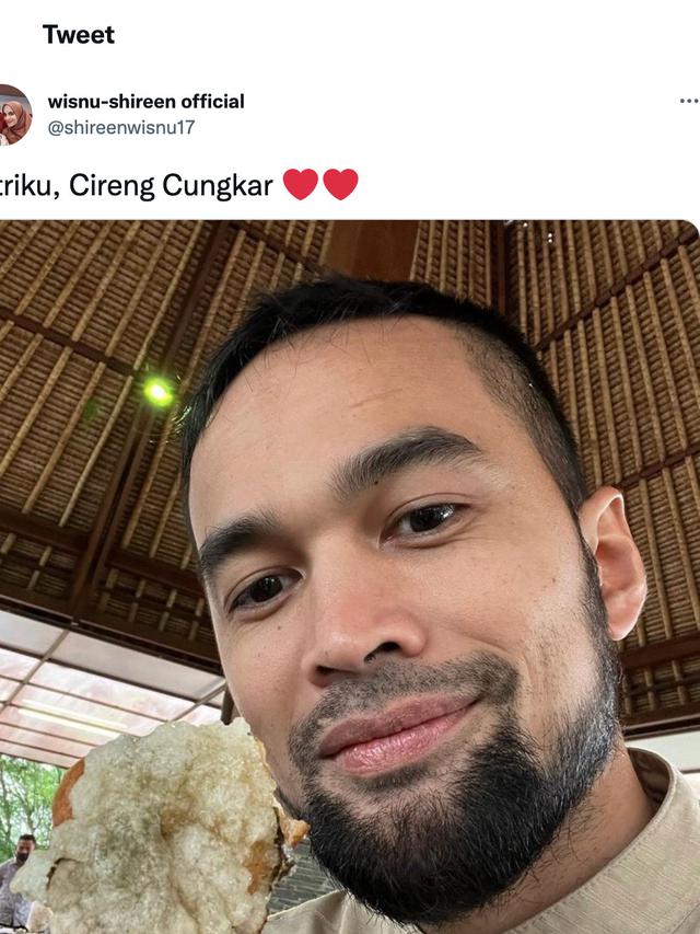 Cuitan Teuku Wisnu soal cireng. (Foto: Dok. Twitter @shireenwisnu17)