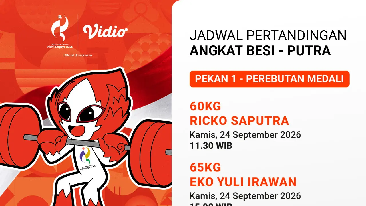 Jadwal Asian Games 2026 Men’s Weightlifting