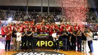 Satria Muda keluar sebagai juara Piala Presiden Basket 2019 usai mengalahkan Amartha Hangtuah (Tim Media Piala Presiden 2019)