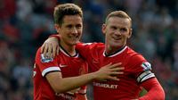 Ander Herrera dan Wayne Rooney (AFP/Paul Ellis)