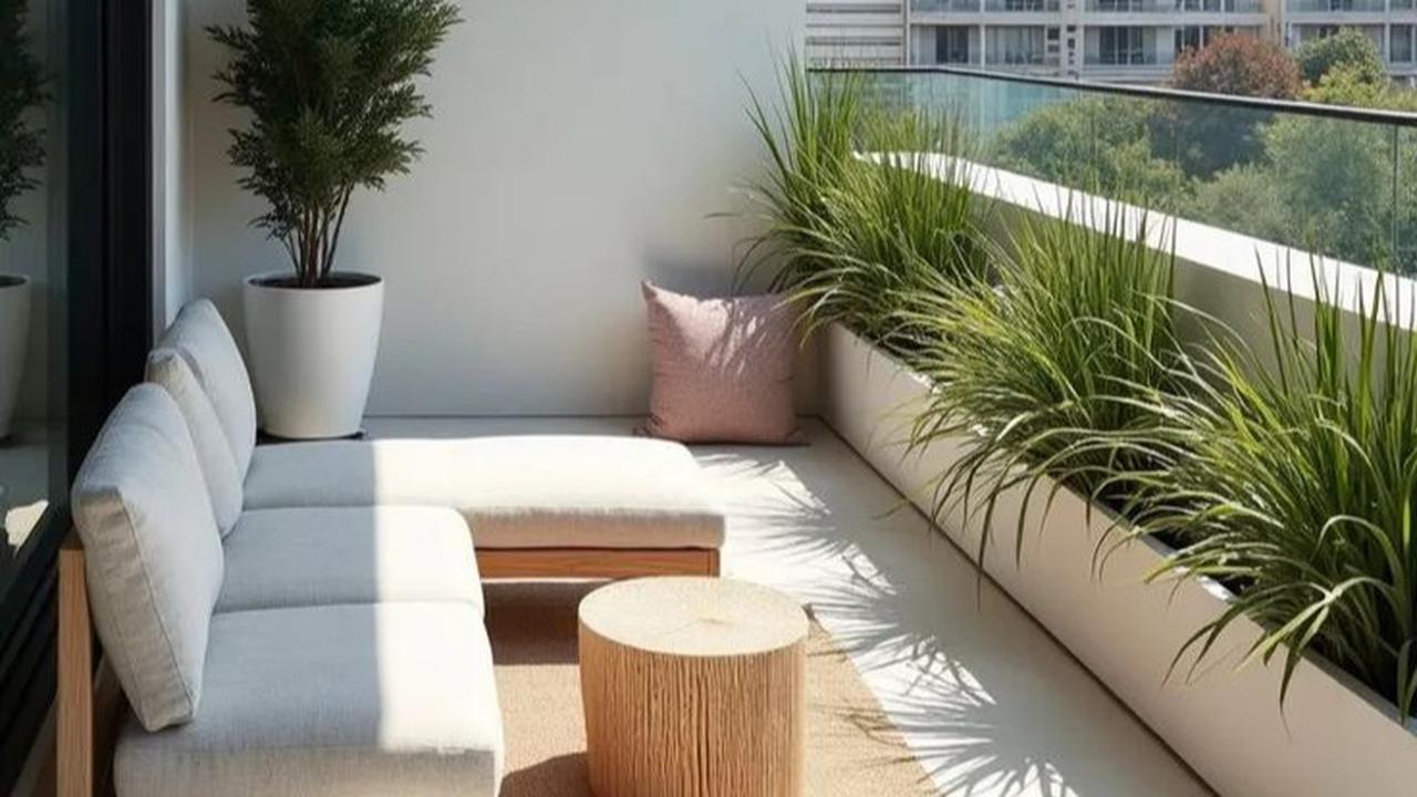 Ilustrasi Balkon Minimalis Simpel yang Nyaman (©Pinterest)