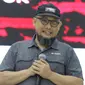 Penyidik senior KPK, Novel Baswedan saat menjadi pembicara pada Gathering Nasional Turuntangan di Jakarta, Sabtu (9/11/2019). Acara diisi dengan diskusi bertema Inspiring Talks Dedikasi Untuk Negeri. (Liputan6.com/Helmi Fithriansyah)