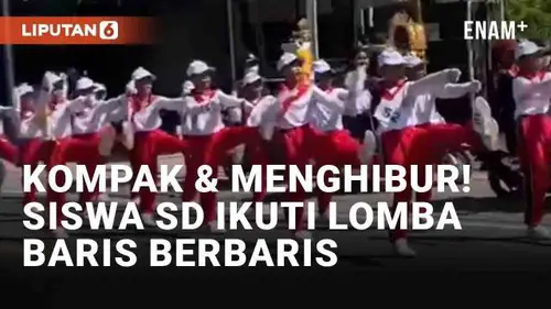 VIDEO: Aksi Kompak Siswa SD Ikuti Lomba Baris Berbaris di Bali, Tuai Pujian