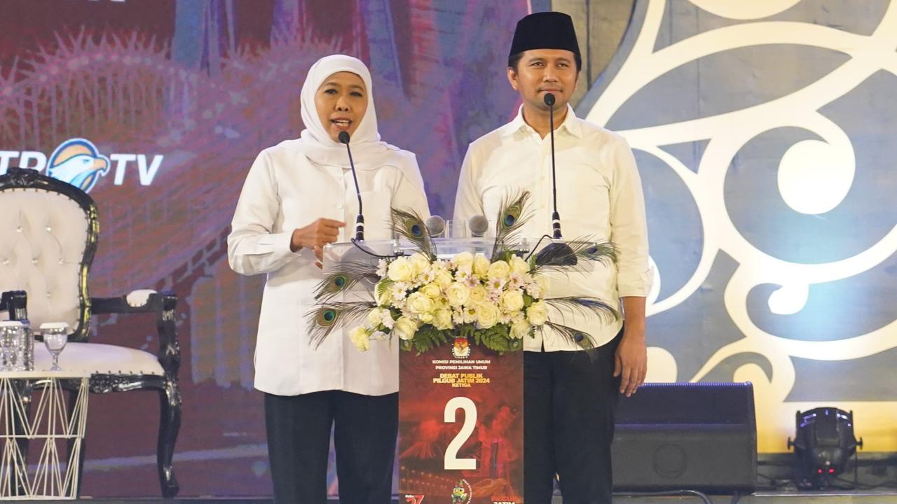 Quick Count Litbang Kompas Pilkada Jatim 61,50 Persen Suara: Luluk 8,97%, Khofifah 58,77%, Risma 32,26%