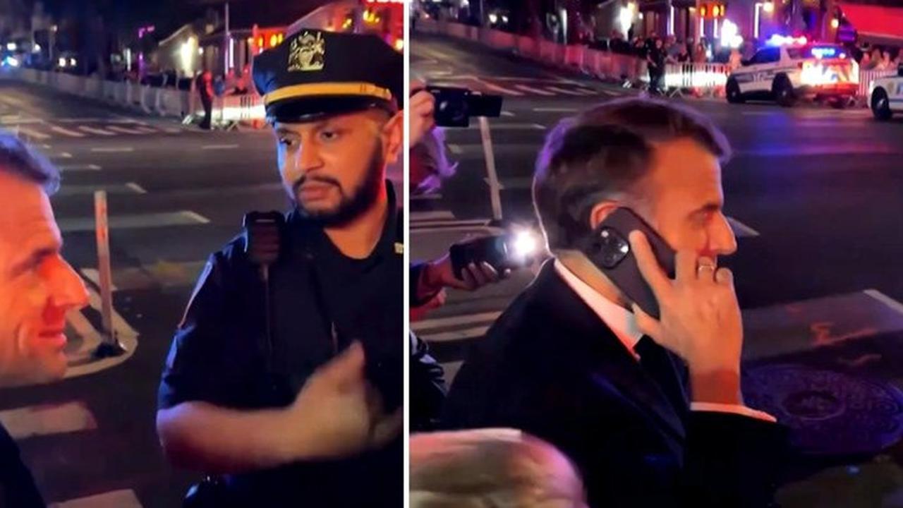 VIDEO: Presiden Macron Dicegat Polisi Dekat Markas PBB di New York, Langsung Telepon Trump