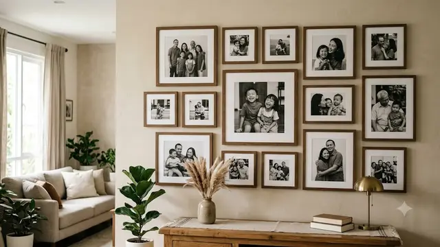 Ide Dinding Galeri Foto Keluarga/AI Generated