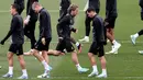 Madrid saat ini memimpin klasemen dengan poin sempurna sembilan, unggul atas Napoli (6), Braga (3), dan Union Berlin (0). (Thomas COEX / AFP)