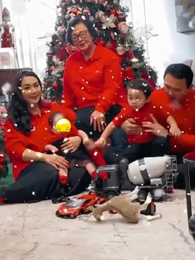 Siap Sambut Natal, Ini 5 Pemotretan Keluarga Ahok Bersama Dua Buah Hatinya