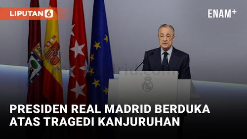 VIDEO: Tragedi Kanjuruhan, Presiden Real Madrid Ajak Heningkan Cipta