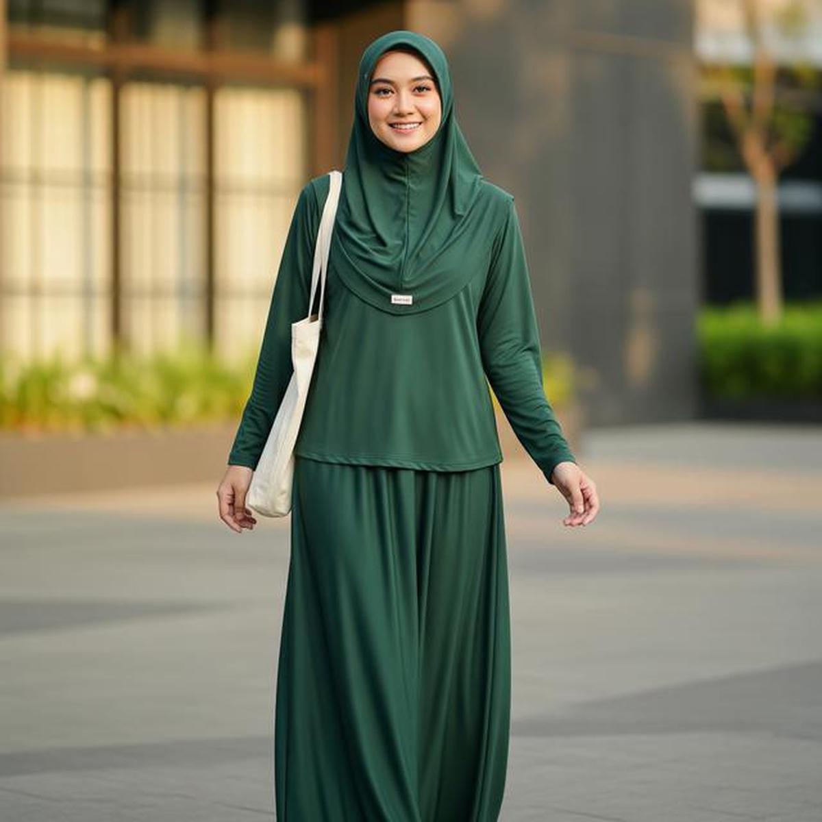 7 Model Gamis yang Tetap "Rapi &amp; Adem" untuk Komuter Motor Setiap Hari