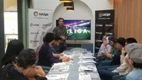 Rodrigo Gallego (perwakilan La Liga), dalam acara berbuka puasa bersama, Selasa (14/5/2019), di Jakarta.