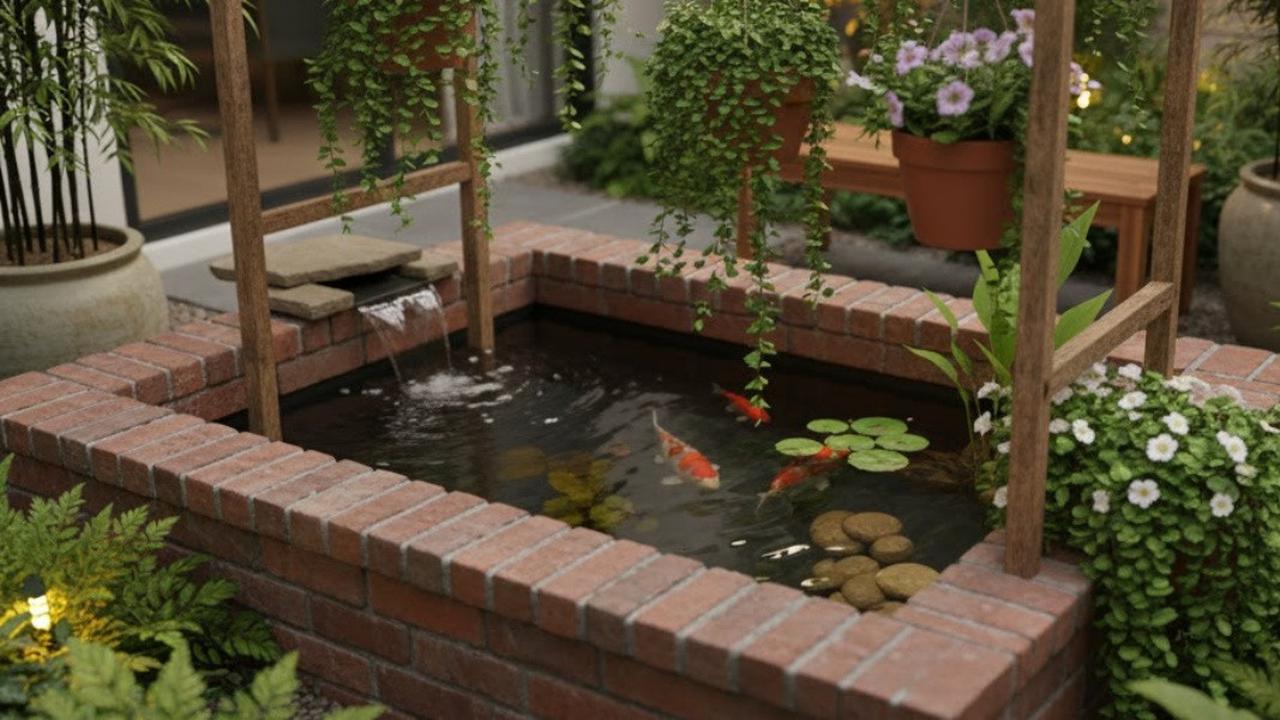Kolam Ikan Batu Bata Kecil