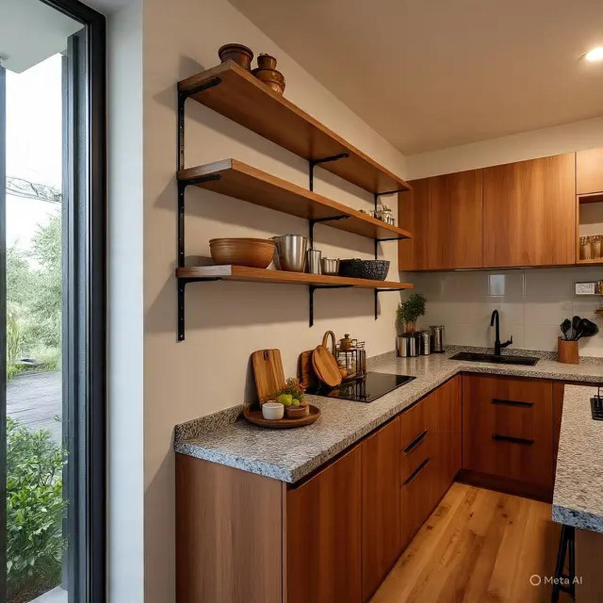 9 Inspirasi Dapur Rumah Lahan Sempit Pakai Rak Besi Multifungsi, Solusi Cerdas Hemat Ruang