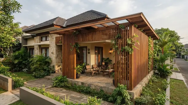 Ide Penutup Teras Rumah yang Sejuk