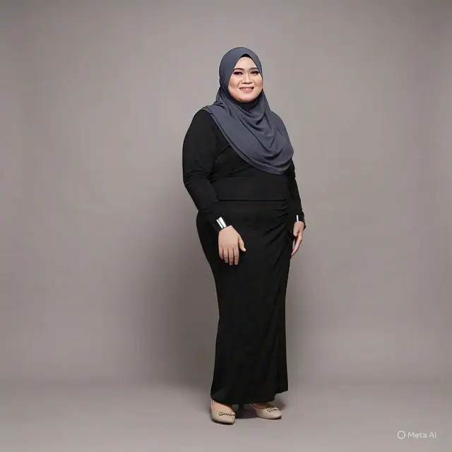 Model Gaun Cantik untuk Badan Gemuk/Meta AI